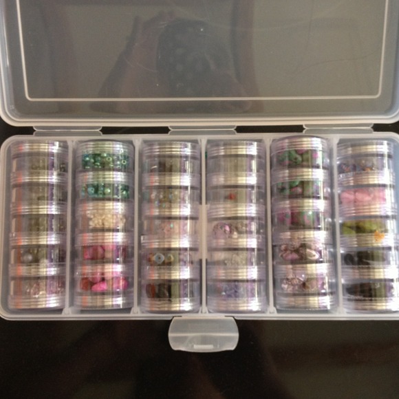 Bead assortment and stackable containers