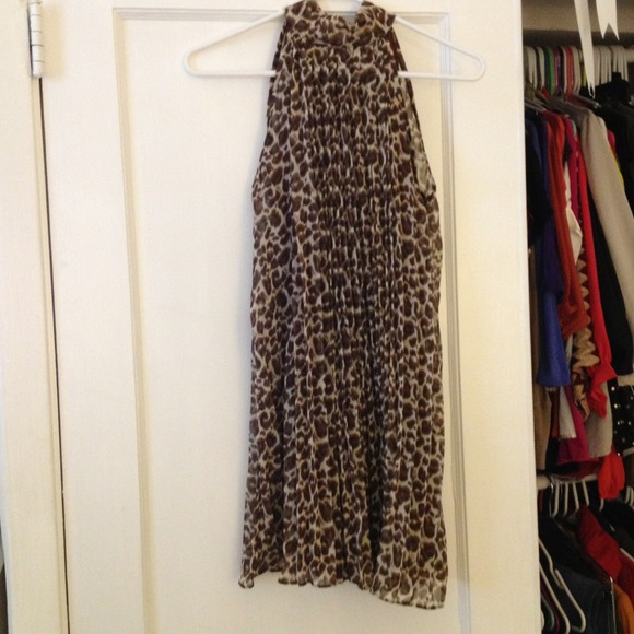 Francesca's leopard cocktail dress size small!