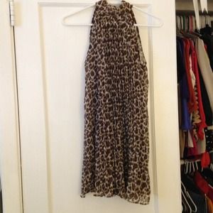 Francesca's leopard cocktail dress size small!