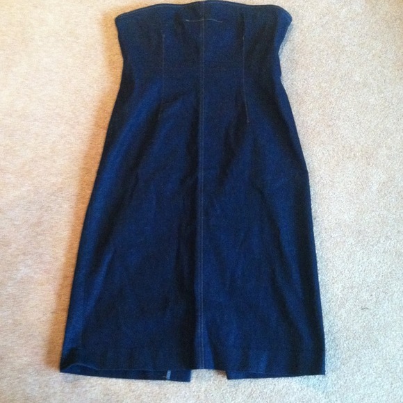 💥price reduced!!💥Shimmer denim strapless dress