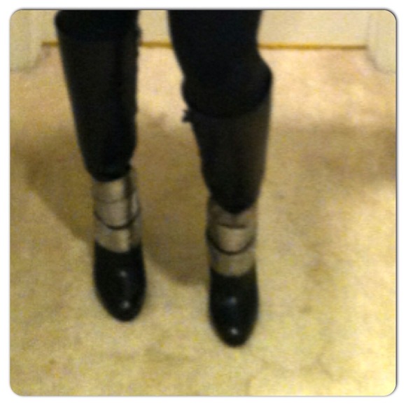 Botkier Black Leather Designer Knee Boots size 9 - Picture 3 of 3