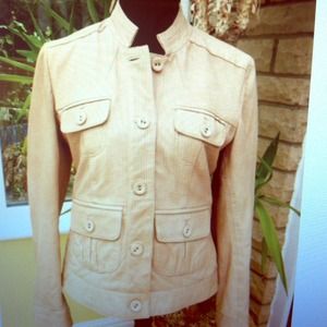 NEXT Lambskin Leather Jacket s6-8 Military Style