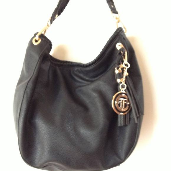 Black leather handbag  *reduced*