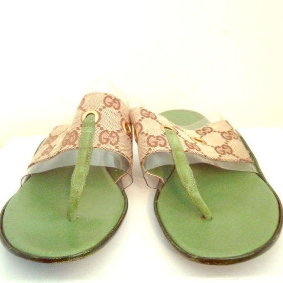 gucci monogram sandals