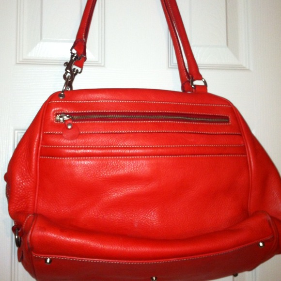 Authentic Tods Hogan Leather HandBag in Orange
