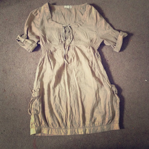 Cute khaki loose dress size M