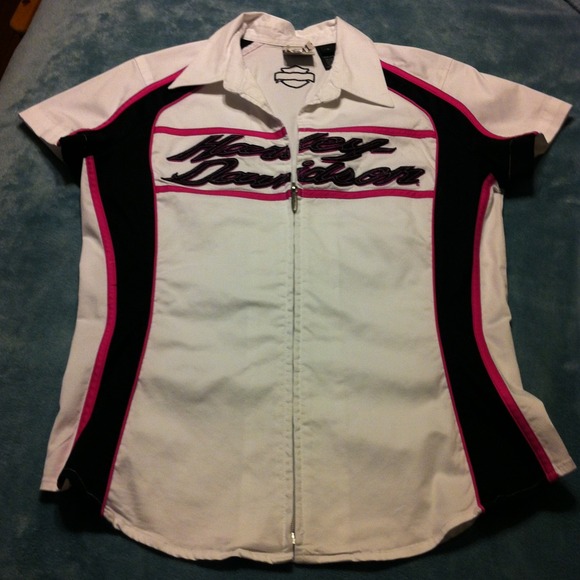 Harley Davidson zip up shirt