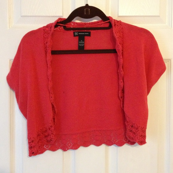 Cropped short sleeve cardigan