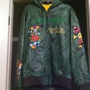 AUTHENTIC GENUINE LEATHER ED HARDY COAT