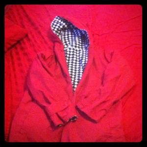 Houndstooth rain coat