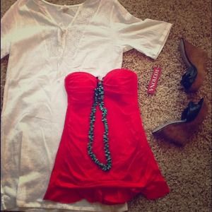 White Swimsuit Cover-Up