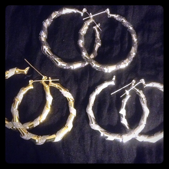 Bundle Glitter Bone hoops