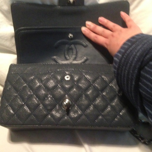 Blue Caviar Chanel Leather with Silver Hardware - Picture 2 of 4