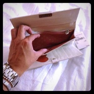 Pink/Met LOVCAT Paris wallet. Org tag Nordstrom .