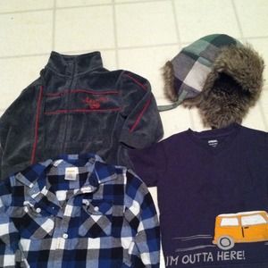 Toddler Boys tops and hat