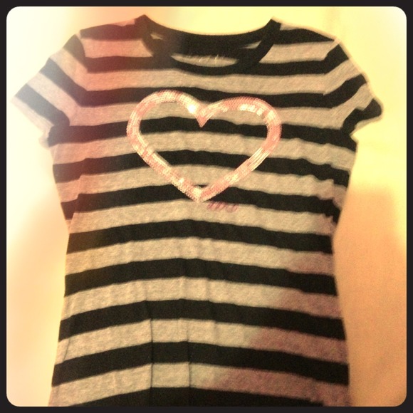 Black and gray striped shirt