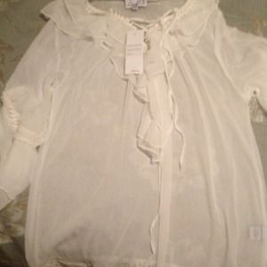 Sheer white cover-up