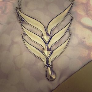 Silver statement necklace