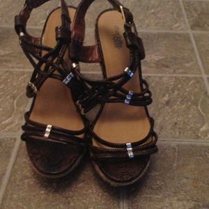 Charlotte Russe snake print wedge