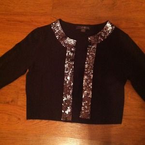 Blue Sequin Detail Sweater