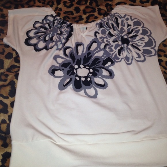 Black and White Blouse