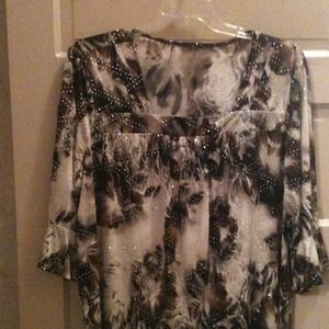 Black & white "sparkle" shirt