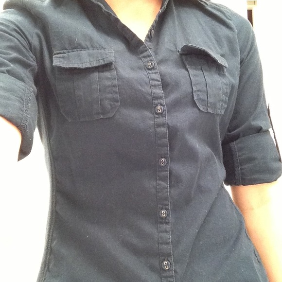 Navy blue converse half sleeve shirt size xs