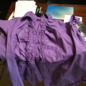 Purple Merona ruffle top