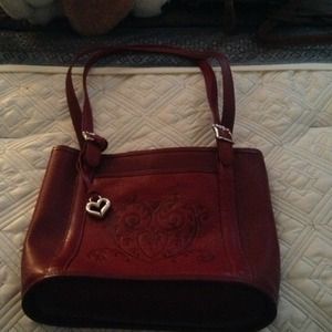 Red bucket bag