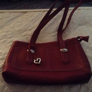 Red shoulder bag