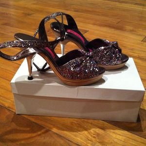 Betsey Johnson sparkle glamor shoes