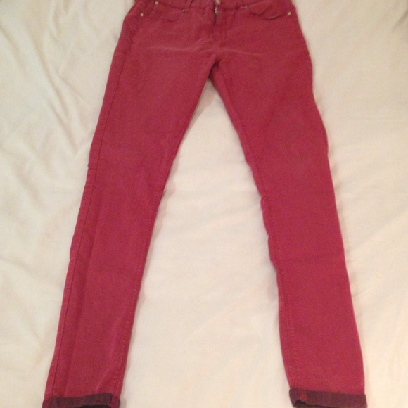 🎀36' Inseam🎀 TopShop Moto Rasberry skinny jeans