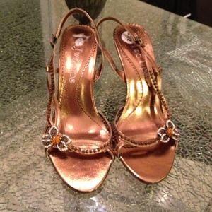 Copper Sling Back Sandals