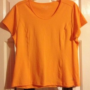 Orange exercise shirt