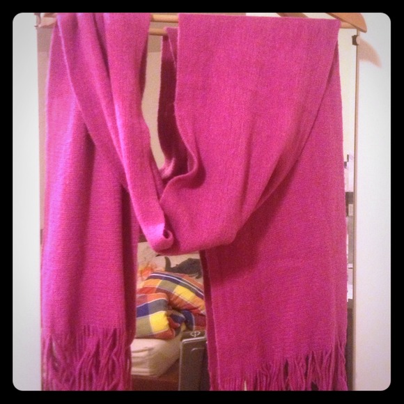 Hot pink scarf