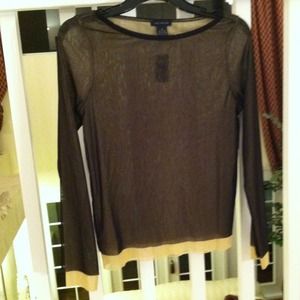 🌟Bundled🌟@lisaoliver Sheer black and nude top