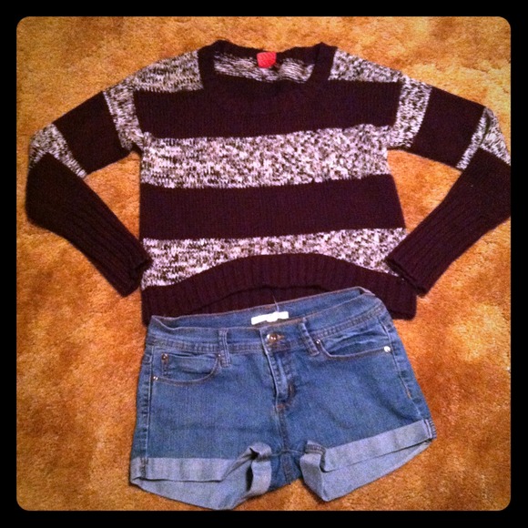 Purple stripe sweater