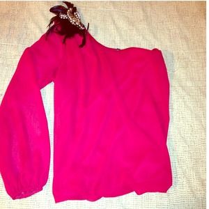 Red Half Sleeve Shirt .