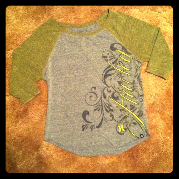 Hurley 3/4 sleeve baseball t-shirt