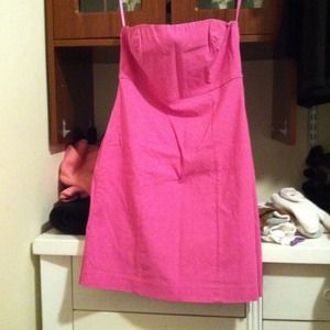 Strapless pink dress