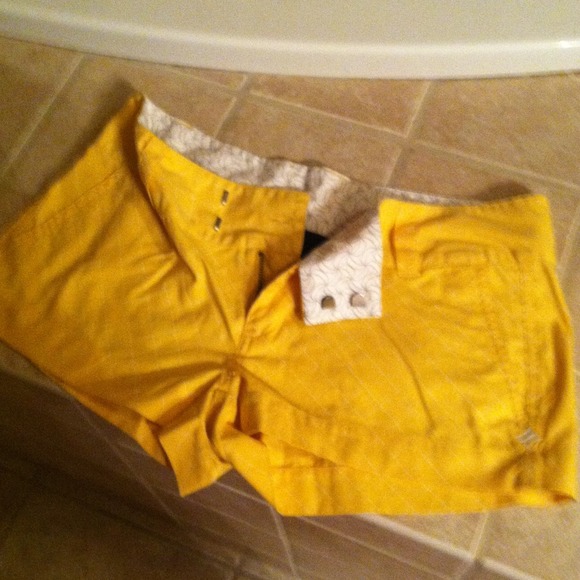 Yellow check shorts