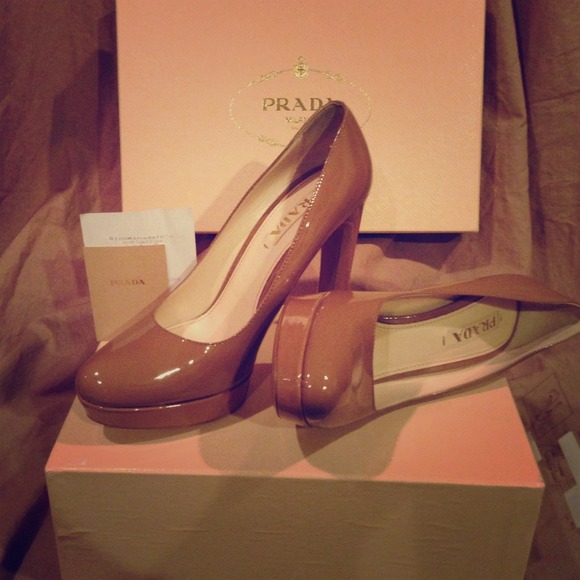 Prada Shoes - SOLD- NIB AUTHENTIC PRADA Nude patent leather