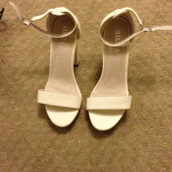 SOLD Cream basic strap heels SOLD