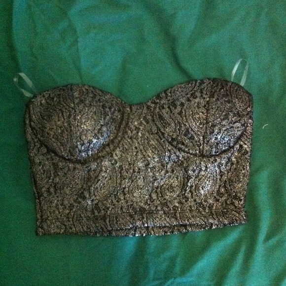 💢SOLD💢New black lace bustier