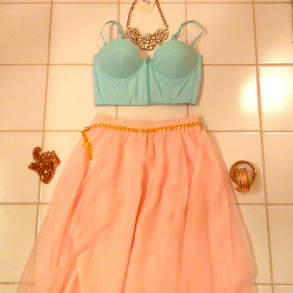 Betsey Johnson Outerwear - Mint Cropped Bustier