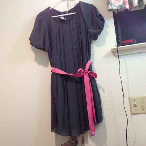 Charcoal grey dress with pockets