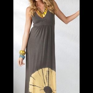 Maxi dress with criss criss straps in the back