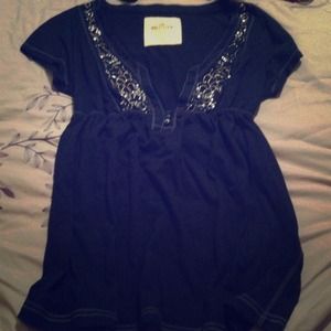 Hollister deep v neck tunic