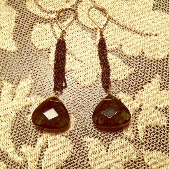 Green earrings