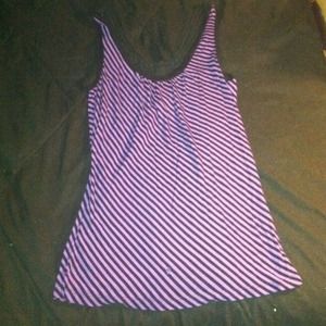 Striped Butterfly Back Shirt